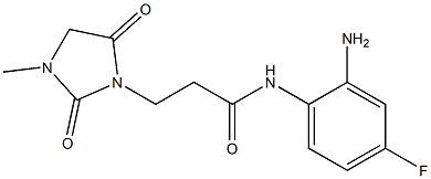 N-(2-amino-4-fluorophenyl)-3-(3-methyl-2,5-dioxoimidazolidin-1-yl)propanamide Struktur