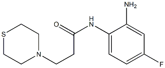 N-(2-amino-4-fluorophenyl)-3-(thiomorpholin-4-yl)propanamide Struktur