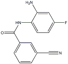 N-(2-amino-4-fluorophenyl)-3-cyanobenzamide Struktur