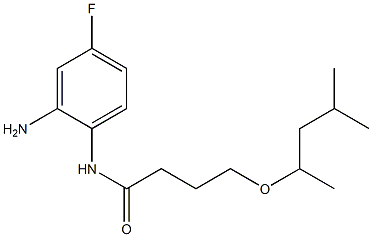 N-(2-amino-4-fluorophenyl)-4-[(4-methylpentan-2-yl)oxy]butanamide Struktur