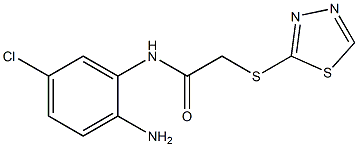 N-(2-amino-5-chlorophenyl)-2-(1,3,4-thiadiazol-2-ylsulfanyl)acetamide Struktur