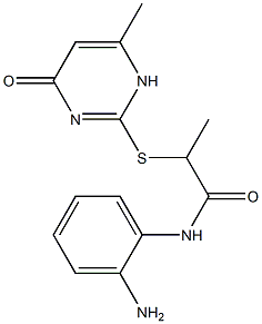 N-(2-aminophenyl)-2-[(6-methyl-4-oxo-1,4-dihydropyrimidin-2-yl)sulfanyl]propanamide Struktur