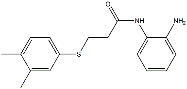 N-(2-aminophenyl)-3-[(3,4-dimethylphenyl)sulfanyl]propanamide Struktur