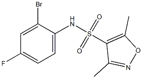 N-(2-bromo-4-fluorophenyl)-3,5-dimethyl-1,2-oxazole-4-sulfonamide Struktur