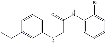 N-(2-bromophenyl)-2-[(3-ethylphenyl)amino]acetamide Struktur