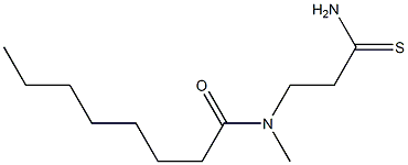 N-(2-carbamothioylethyl)-N-methyloctanamide Struktur