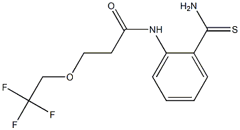 N-(2-carbamothioylphenyl)-3-(2,2,2-trifluoroethoxy)propanamide Struktur