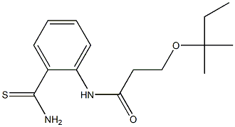 N-(2-carbamothioylphenyl)-3-[(2-methylbutan-2-yl)oxy]propanamide Struktur