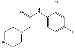 N-(2-chloro-4-fluorophenyl)-2-(piperazin-1-yl)acetamide Struktur