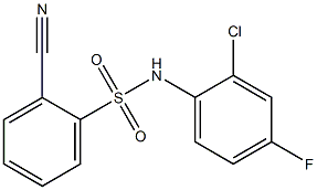 N-(2-chloro-4-fluorophenyl)-2-cyanobenzene-1-sulfonamide Struktur