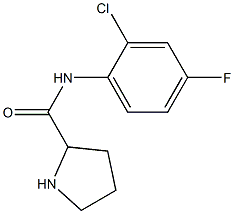 N-(2-chloro-4-fluorophenyl)pyrrolidine-2-carboxamide Struktur