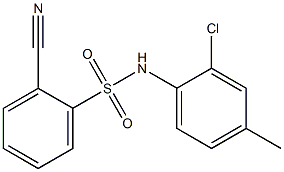 N-(2-chloro-4-methylphenyl)-2-cyanobenzene-1-sulfonamide Struktur