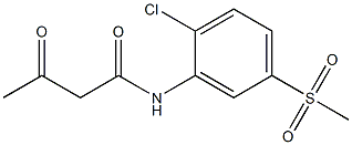 N-(2-chloro-5-methanesulfonylphenyl)-3-oxobutanamide Struktur