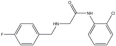 N-(2-chlorophenyl)-2-{[(4-fluorophenyl)methyl]amino}acetamide Struktur