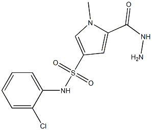 N-(2-chlorophenyl)-5-(hydrazinocarbonyl)-1-methyl-1H-pyrrole-3-sulfonamide Struktur