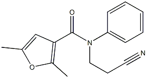 N-(2-cyanoethyl)-2,5-dimethyl-N-phenyl-3-furamide Struktur