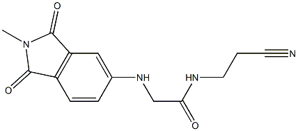 N-(2-cyanoethyl)-2-[(2-methyl-1,3-dioxo-2,3-dihydro-1H-isoindol-5-yl)amino]acetamide Struktur