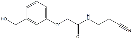 N-(2-cyanoethyl)-2-[3-(hydroxymethyl)phenoxy]acetamide Struktur