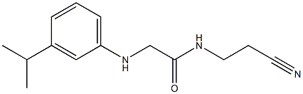 N-(2-cyanoethyl)-2-{[3-(propan-2-yl)phenyl]amino}acetamide Struktur