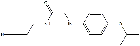 N-(2-cyanoethyl)-2-{[4-(propan-2-yloxy)phenyl]amino}acetamide Struktur