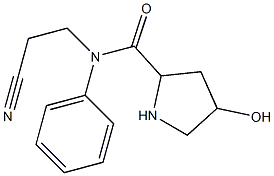 N-(2-cyanoethyl)-4-hydroxy-N-phenylpyrrolidine-2-carboxamide Struktur