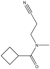 N-(2-cyanoethyl)-N-methylcyclobutanecarboxamide Struktur