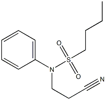 N-(2-cyanoethyl)-N-phenylbutane-1-sulfonamide Struktur