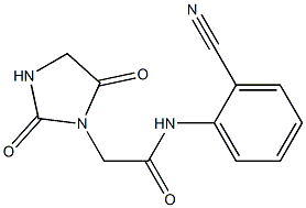 N-(2-cyanophenyl)-2-(2,5-dioxoimidazolidin-1-yl)acetamide Struktur