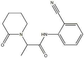 N-(2-cyanophenyl)-2-(2-oxopiperidin-1-yl)propanamide Struktur