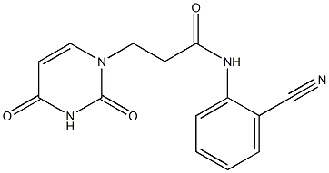 N-(2-cyanophenyl)-3-(2,4-dioxo-1,2,3,4-tetrahydropyrimidin-1-yl)propanamide Struktur