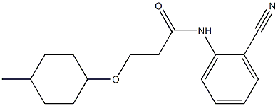 N-(2-cyanophenyl)-3-[(4-methylcyclohexyl)oxy]propanamide Struktur