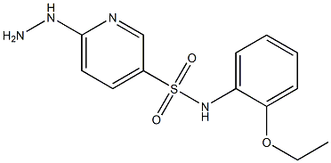 N-(2-ethoxyphenyl)-6-hydrazinylpyridine-3-sulfonamide Struktur