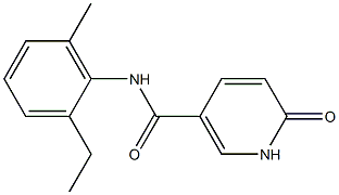 N-(2-ethyl-6-methylphenyl)-6-oxo-1,6-dihydropyridine-3-carboxamide Struktur