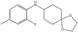 N-(2-fluoro-4-methylphenyl)-1,4-dioxaspiro[4.5]decan-8-amine Struktur