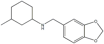 N-(2H-1,3-benzodioxol-5-ylmethyl)-3-methylcyclohexan-1-amine Struktur