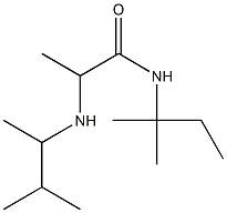 N-(2-methylbutan-2-yl)-2-[(3-methylbutan-2-yl)amino]propanamide Struktur