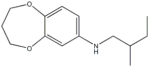 N-(2-methylbutyl)-3,4-dihydro-2H-1,5-benzodioxepin-7-amine Struktur