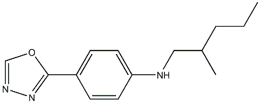 N-(2-methylpentyl)-4-(1,3,4-oxadiazol-2-yl)aniline Struktur