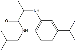 N-(2-methylpropyl)-2-{[3-(propan-2-yl)phenyl]amino}propanamide Struktur