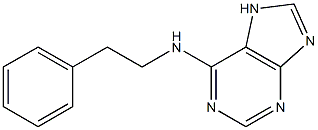 N-(2-phenylethyl)-7H-purin-6-amine Struktur