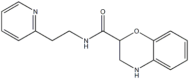 N-(2-pyridin-2-ylethyl)-3,4-dihydro-2H-1,4-benzoxazine-2-carboxamide Struktur