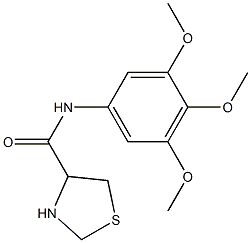 N-(3,4,5-trimethoxyphenyl)-1,3-thiazolidine-4-carboxamide Struktur