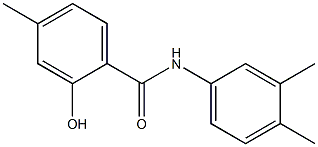 N-(3,4-dimethylphenyl)-2-hydroxy-4-methylbenzamide Struktur