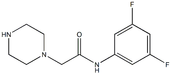 N-(3,5-difluorophenyl)-2-(piperazin-1-yl)acetamide Struktur