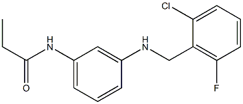 N-(3-{[(2-chloro-6-fluorophenyl)methyl]amino}phenyl)propanamide Struktur