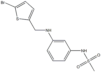 N-(3-{[(5-bromothiophen-2-yl)methyl]amino}phenyl)methanesulfonamide Struktur