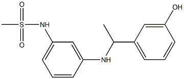 N-(3-{[1-(3-hydroxyphenyl)ethyl]amino}phenyl)methanesulfonamide Struktur