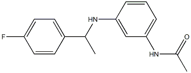 N-(3-{[1-(4-fluorophenyl)ethyl]amino}phenyl)acetamide Struktur