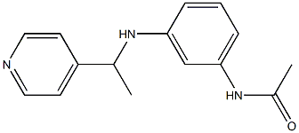 N-(3-{[1-(pyridin-4-yl)ethyl]amino}phenyl)acetamide Struktur