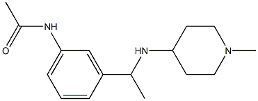 N-(3-{1-[(1-methylpiperidin-4-yl)amino]ethyl}phenyl)acetamide Struktur